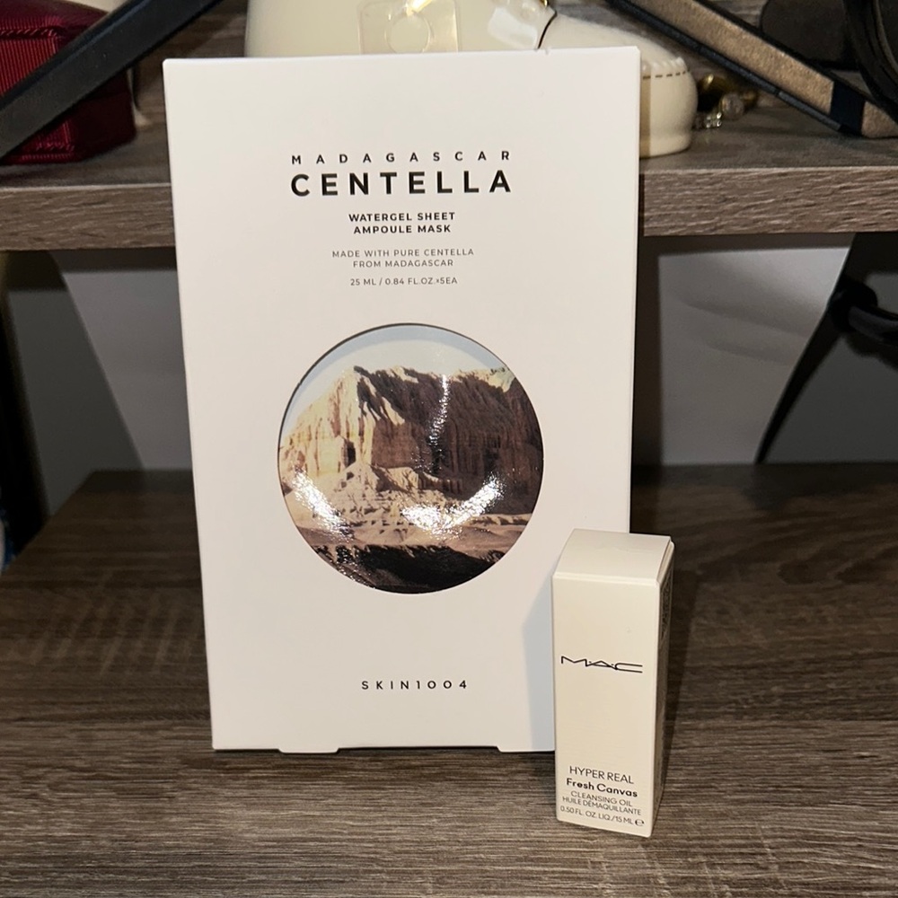 White Cream Skincare Mask with Minimalist Design